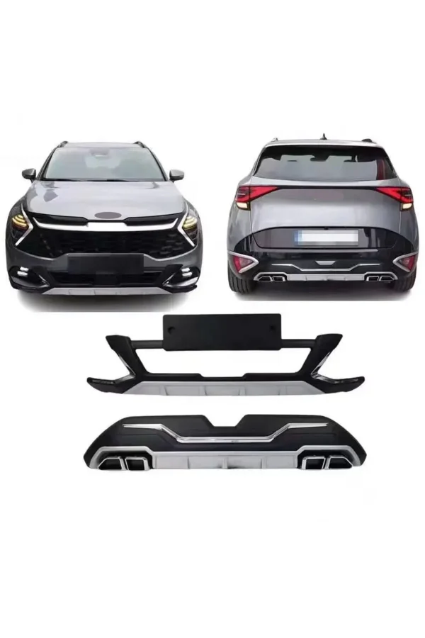 Kia Sportage (2022+) Uyumlu Ön & Arka Tampon Koruma Difüzör Seti