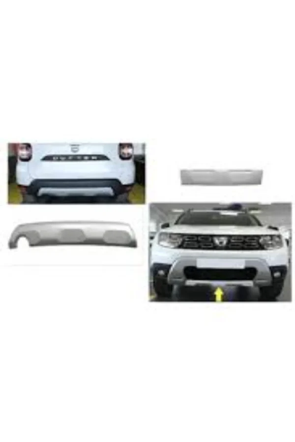 Dacia Duster (2018 ve Üzeri) Park Sensörlü Ön/Arka Tampon Altı Koruma Difüzör Seti – ROAL Tuning