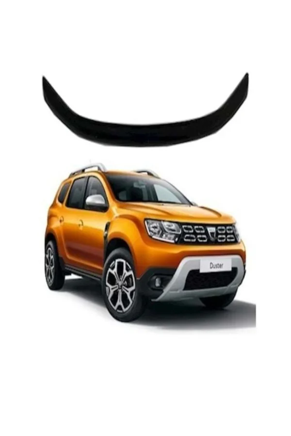 Dacia Duster (2018-2026) Uyumlu Glossy Piano Black Kaput Koruma Rüzgarlığı – Taş Önleyici